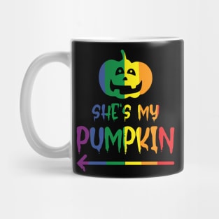 Halloween Partnershirt She`s my Pumpkin Mug